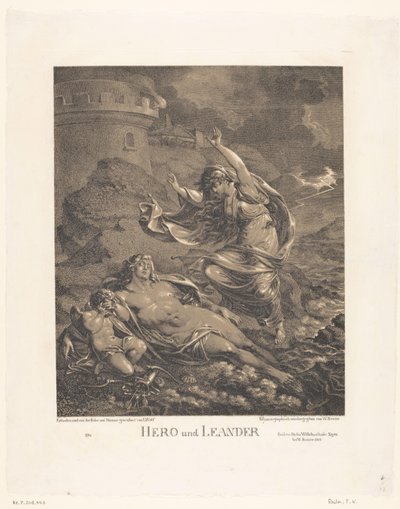 Sankari ja Leander Hero und Leander (otsikko esineessä) tekijältä Friedrich Wilhelm Reuter
