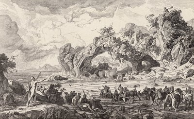 Helioksen pyhän karjan tappaminen (kaiverrus) (kaiverrus) tekijältä Friedrich the Elder Preller