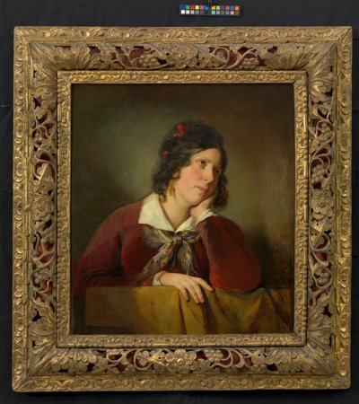 Antonie Amerling pää käteen nojaten (taiteilijan 1. puoliso) tekijältä Friedrich von Amerling