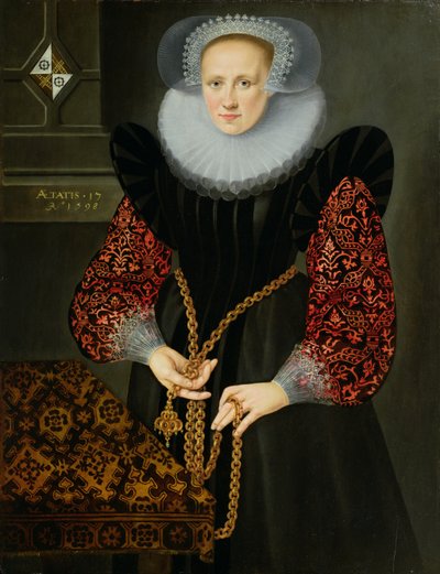 Muotokuva Aefge Gijblandista, 17-vuotias, 1598 tekijältä Friesian School