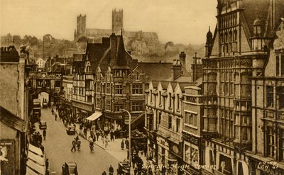 Lincoln High Street, 1800-luvun loppu - 1900-luvun alku. tekijältä Frith and Co