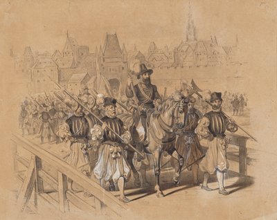 Wienin pormestari ja kansalaisrykmentti toivottavat prinssin tervetulleeksi tekijältä Fritz L