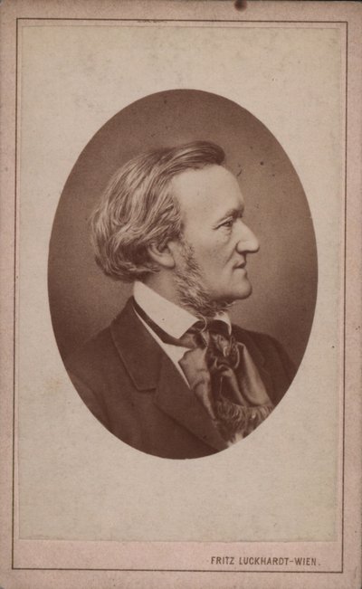 Säveltäjä Richard Wagnerin muotokuva 1813-1883, n. 1875. tekijältä Fritz Luckhardt