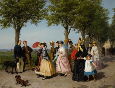 Promenade (öljy kankaalle) tekijältä Fritz Paulsen
