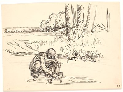 Maanviljelijä jäällä tekijältä Fritz Syberg
