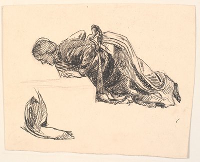 Esborrany de la figura de la mare a: Allà tens els ulls, va dir la Mort... finlandès tekijältä Fritz Syberg