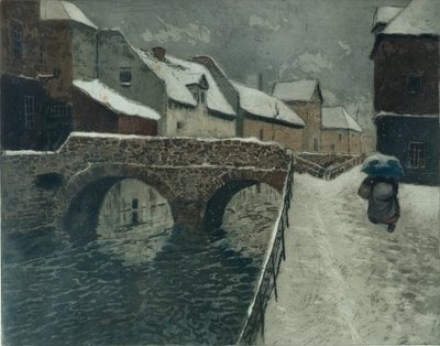 Silta Amiensissa (värietsaus) tekijältä Fritz Thaulow