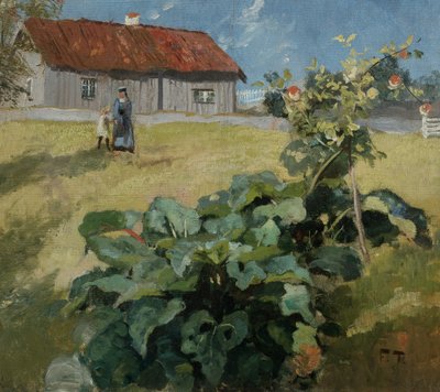 Nainen ja lapsi, n. 1892 tekijältä Fritz Thaulow