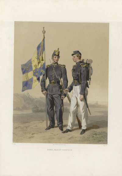 Kuvat haulla Svenska och norska arméerna, samt flottorna i deras nuvarande uniformering av Dardel, Fritz von og utgitt av Bonnier (s, 1863) tekijältä Fritz von Dardel