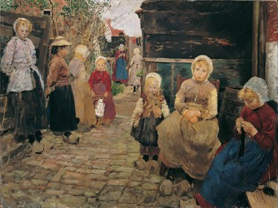 Fischerkinder Zandvoortissa tekijältä Fritz von Uhde