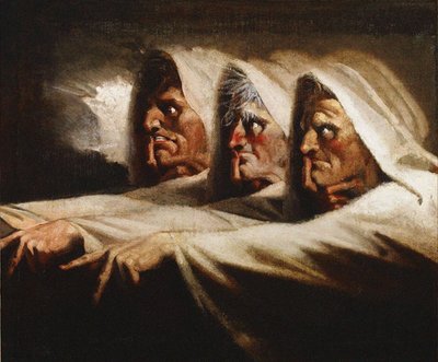 The Weird Sisters The Three Witches, ca 1782 finlandès tekijältä Füssli