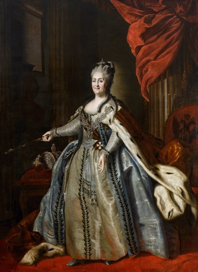 Muotokuva keisarinna Katariina II:sta (1729-1796) par Rokotov, Fjodor Stepanovitš (1735-1808). Öljy kankaalle, 1700-luvun toinen puolisko, Valtion A. Radishchevin taidemuseo, Saratov tekijältä Fyodor Stepanovich Rotokov