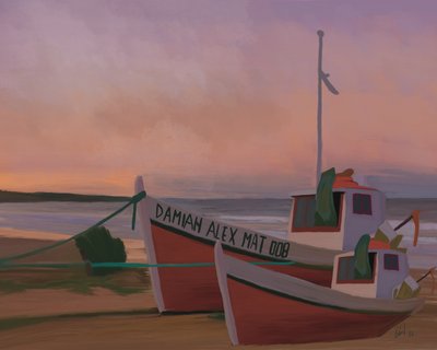 Sunset-kalastusalukset tekijältä GIovanna Gil Alves
