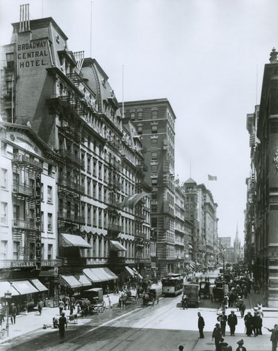 Broadway Bond Streetiltä pohjoiseen, New York City tekijältä G.P. Hall und Sohn