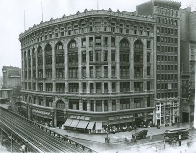 Saks und Company -tavaratalo, New York (gelatiinihopea kuva) tekijältä G.P. Hall und Sohn