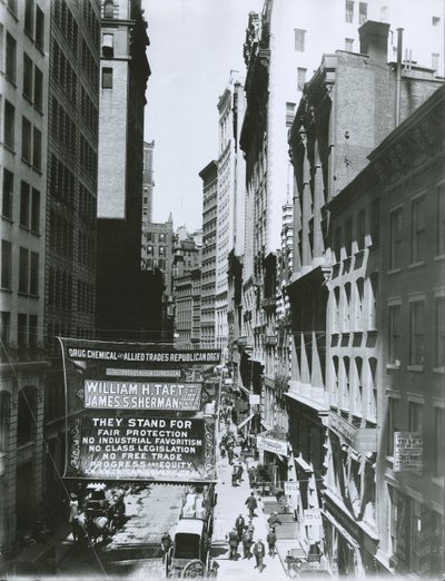 Taft ja Sherman Banner Maiden Lanella, New Yorkissa, 1908 tekijältä G.P. Hall und Sohn