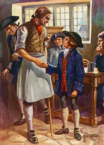 Kuvitus Treasure Islandille, Robert Louis Stevenson (väri litho) tekijältä G.P. Micklewright