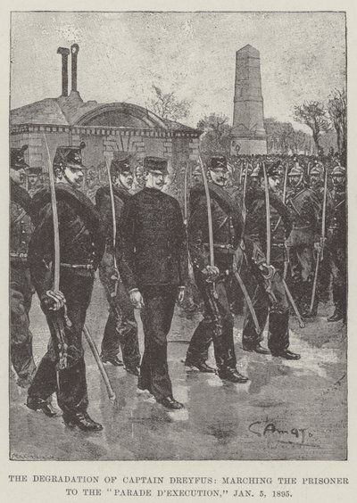 Kapteeni Dreyfusin degradaatio, vangin marssiminen Parade d