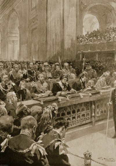 Kiitospäivän jumalanpalvelus Walesin prinssin toipumiseksi, pidettiin St. Paulin katedraalissa, 27. helmikuuta 1872, 