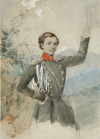 Muotokuva Semjon Dmitrievich Lisanevichista 1822-1877, 1847-1849 tekijältä G.V. Corradini