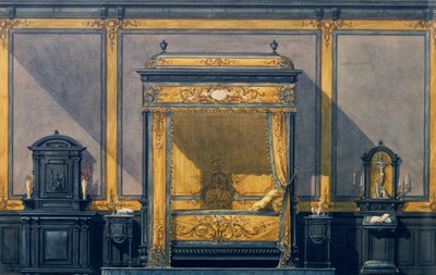 Renessanssityylinen makuuhuoneen suunnittelu tekijältä G. Felix Lenoir
