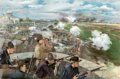 Taistelu ennen Caloocania, 10. helmikuuta 1899 - Näkymä Kiinan kirkosta tekijältä G. W. Peters