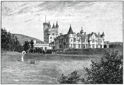 Balmoralin linna luoteesta, Aberdeenshire, Skotlanti, 1900. tekijältä G. W. Wilson and Company