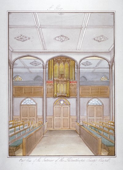 Kappeli Philanthropic Society Institutionissa London Roadilla, Southwarkissa, Lontoossa, 1825 tekijältä G Yates