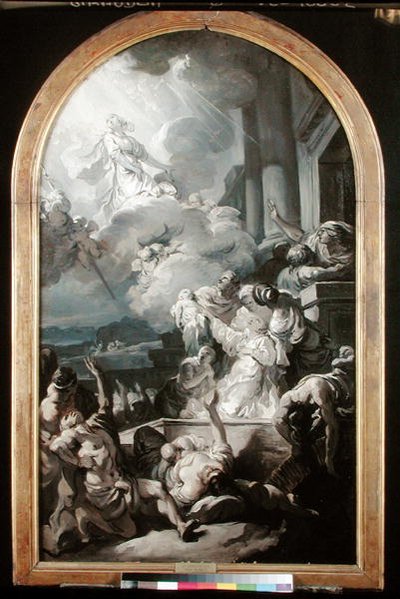 Pyhän Genevieven ihme, n. 1765 tekijältä Gabriel Francois Doyen