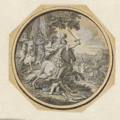 taistelu kohtaus tekijältä Gabriel Francois Louis Debrie