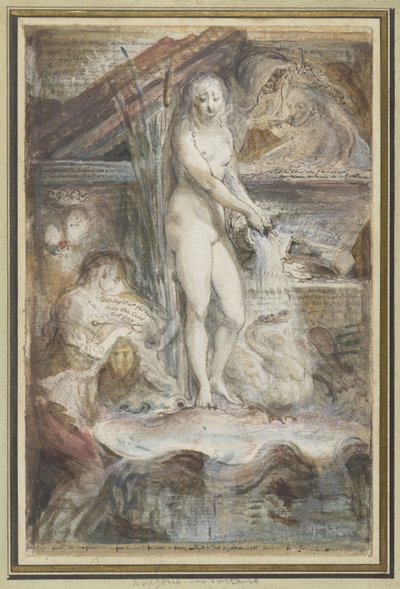 Allegoria Voltairen kuolemasta tekijältä Gabriel Jacques de Saint Aubin