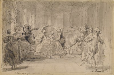 Baletti elokuvasta "The Rival Fairies" tekijältä Gabriel Jacques de Saint Aubin