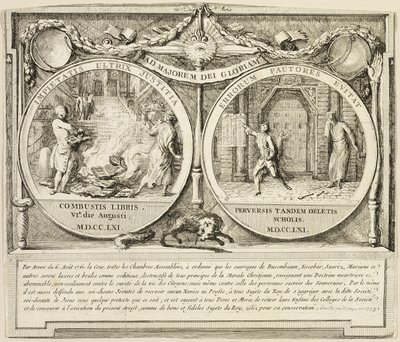 Jesuiittojen karkottaminen tekijältä Gabriel Jacques de Saint Aubin