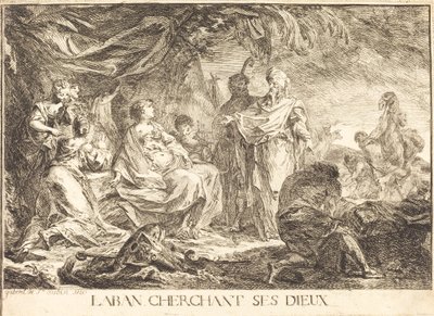 Laban etsii jumaliaan tekijältä Gabriel Jacques de Saint Aubin