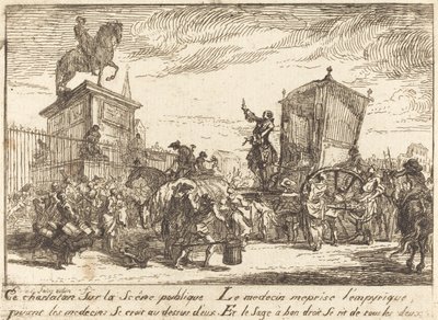 Charlatan (Le charlatan) tekijältä Gabriel Jacques de Saint Aubin