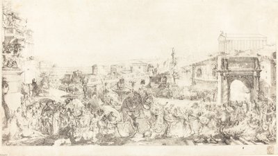 Pompeiuksen voitto Roomassa tekijältä Gabriel Jacques de Saint Aubin