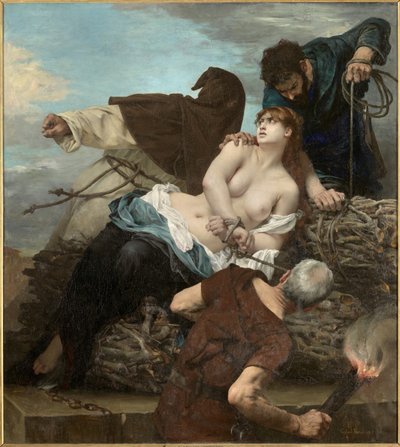 Inkvisition kohtaus Espanjassa tekijältä Gabriel Joseph Marie Augustin Ferrier