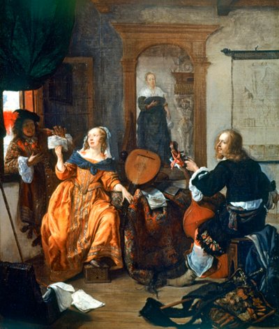Musiikkijuhla, 1659 tekijältä Gabriel Metsu