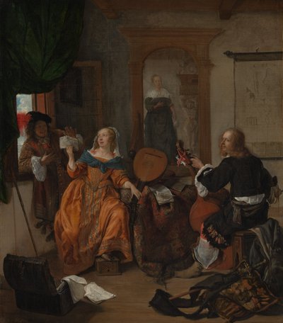Musiikkijuhla, 1659. tekijältä Gabriel Metsu