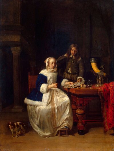 Aamiainen, c1660. tekijältä Gabriel Metsu