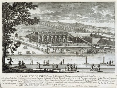 Näkymä Vaux Le Vicomten (Vaux-Le-Vicomten) luolalle - Perelle, 1600-luvun loppu tekijältä Gabriel Perelle