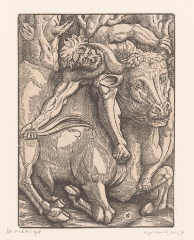Hercules painii Achelousin kanssa Labors of Hercules (sarjan nimi) tekijältä Gabriel Salmon