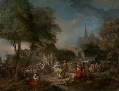 Maalaistanssi, noin 1760-1762 (öljy kankaalle) tekijältä Gabriel de Saint-Aubin