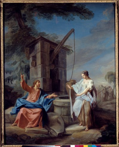 Gabriel de Saint Aubinin (1724-1780) Kristus ja samarialainen maalaus 1752 su. 1,35x1,06 m Rouen, Musee des Beaux Arts tekijältä Gabriel de Saint Aubin