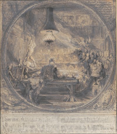 Kuningas Christian VII:n vierailu Det kgl. Ranskan taideakatemia Pariisissa 8.11. 1768. tekijältä Gabriel de Saint Aubin