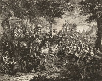 Näkymä Besonin messuille, 1750. tekijältä Gabriel de Saint Aubin
