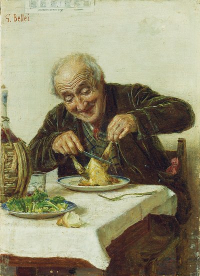 Tyytyväinen ateria tekijältä Gaetano Bellei