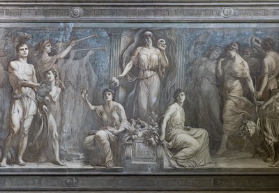 Komedian allegoria, yksityiskohta tekijältä Gaetano Cresseri