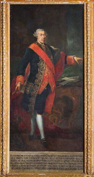 Varakuningas Domenico Caracciolo (öljy kankaalle) tekijältä Gaetano Mangano