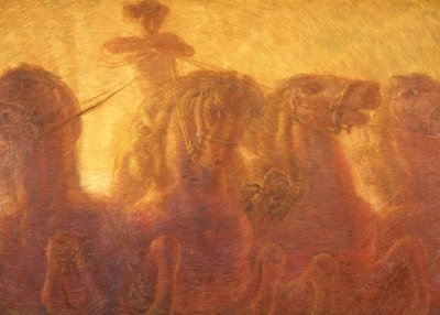 The Chariot of the Sun tai Triumph of Commerce, 1907, tekijältä Gaetano Previati